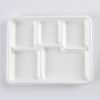 WPT009-2 5 Compartment Bagasse Fiber Lunch Tray